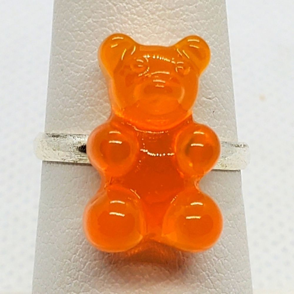 Orange Gummy Bear Adjustable Ring